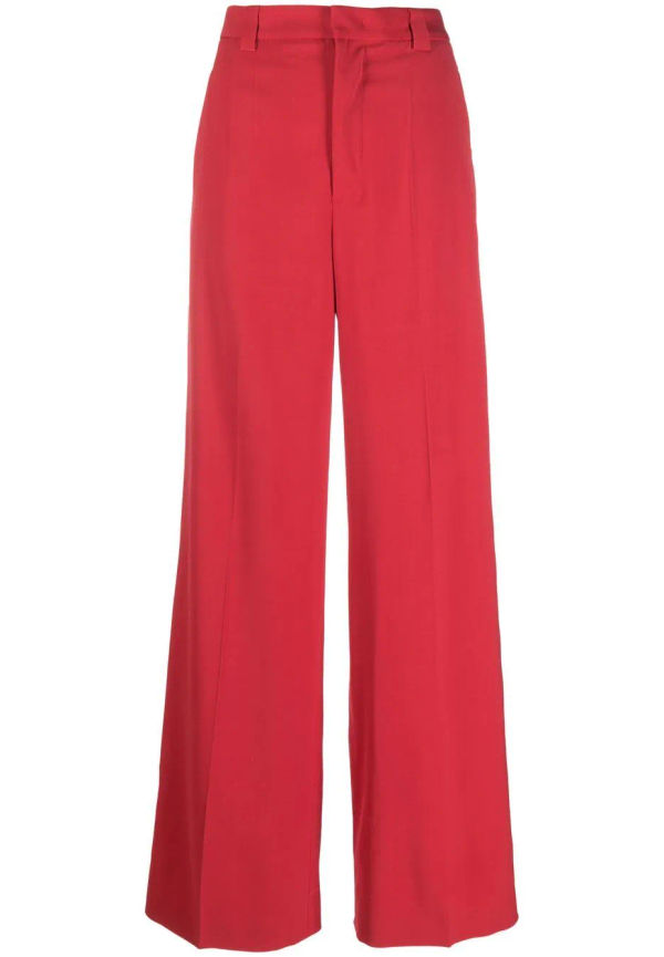 RED Valentino finbyxor med vida ben - Röd
