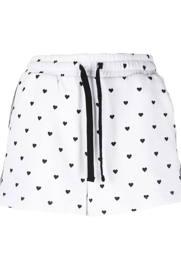 RED Valentino hjärtmönstrade shorts - Vit