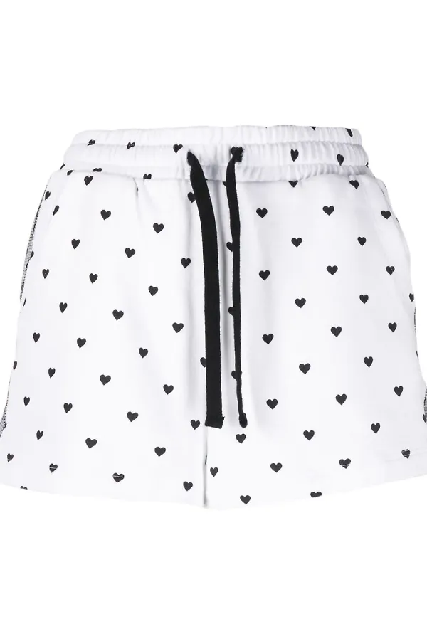 RED Valentino hjärtmönstrade shorts - Vit