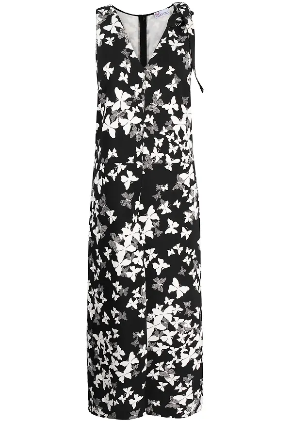 RED Valentino jumpsuit med fjärilstryck - Vit