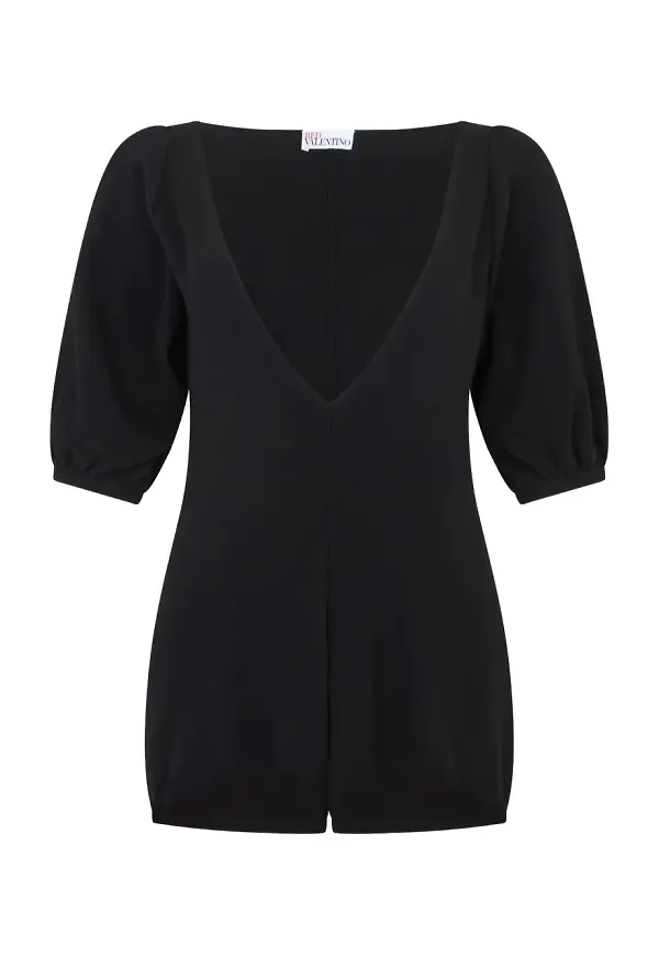 RED Valentino jumpsuit med puffärm - Svart