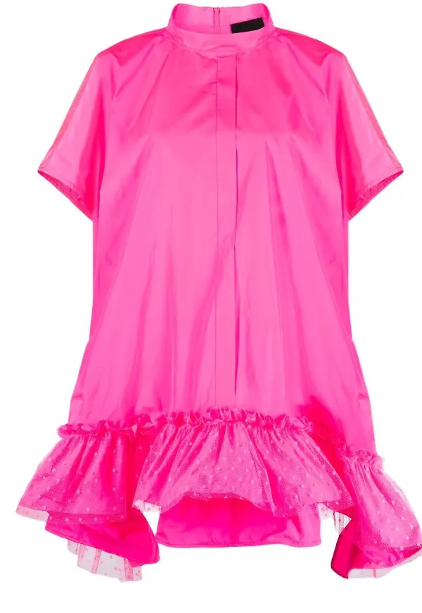 RED Valentino klänning med peplumfåll - Rosa