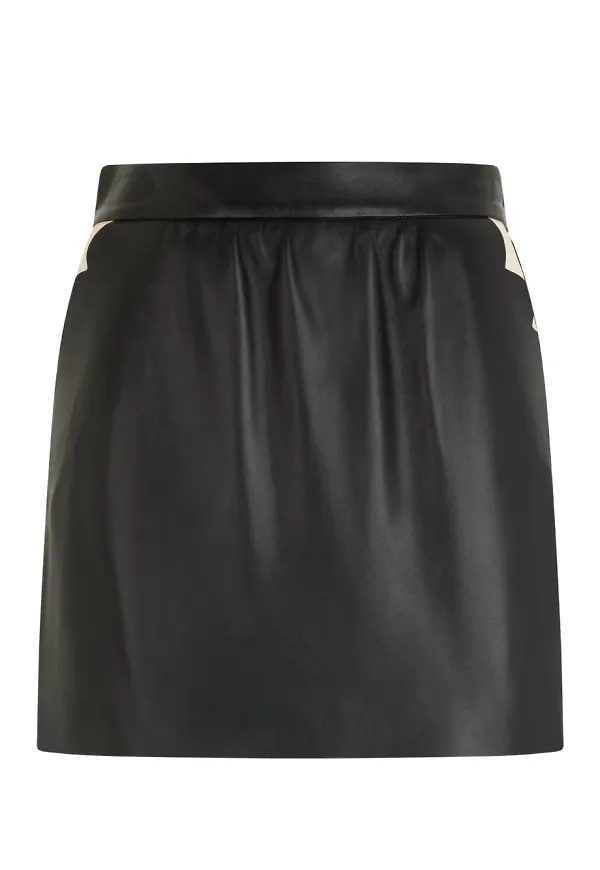 RED Valentino minikjol med hög midja - Svart