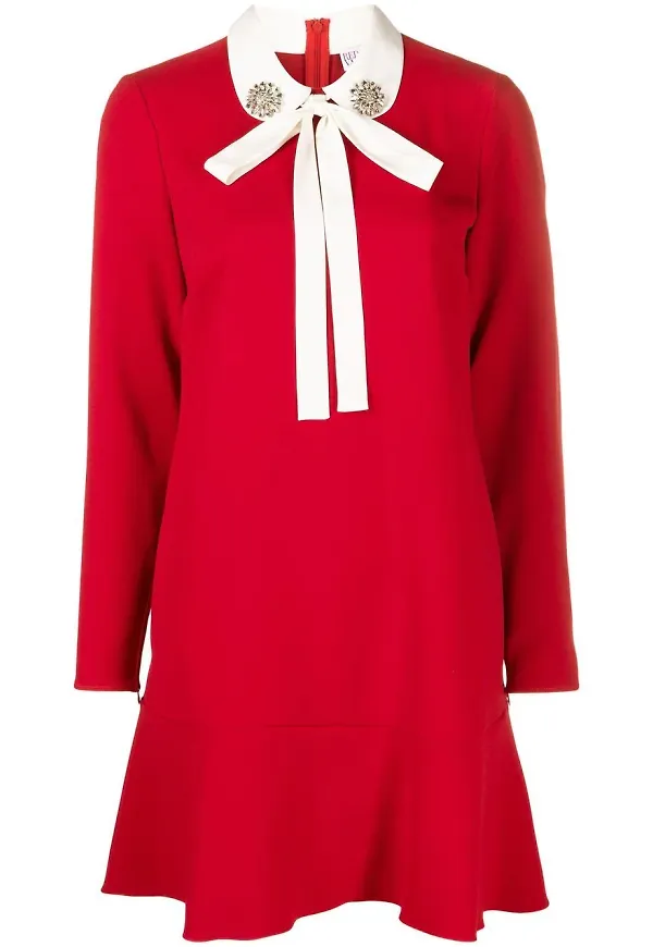 RED Valentino miniklänning med rosett - Röd