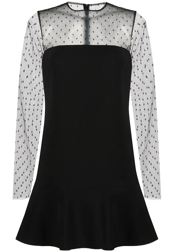 RED Valentino miniklänning med skir panel - Svart