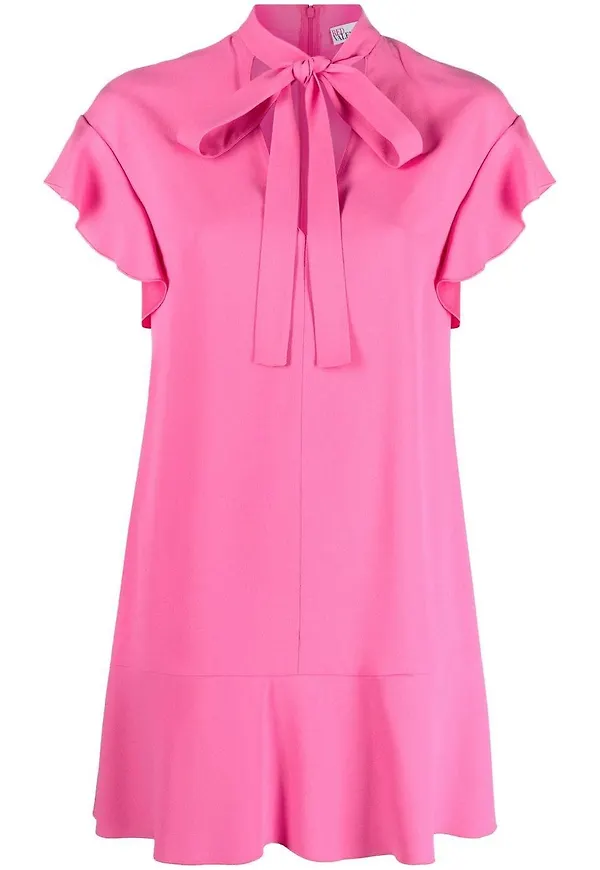RED Valentino miniklänning med volangkant - Rosa