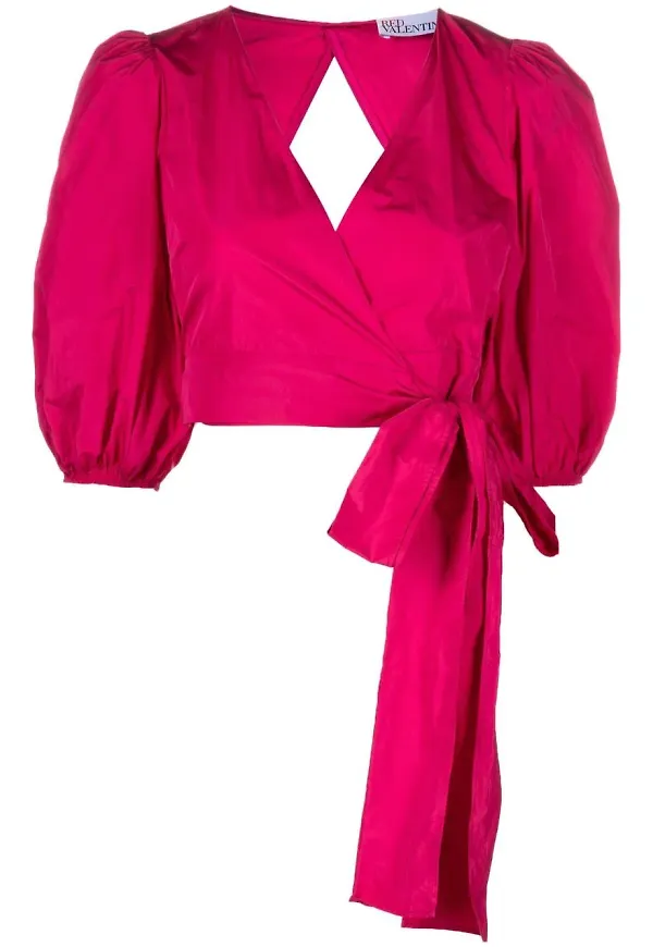 RED Valentino omlott-croptop - Rosa