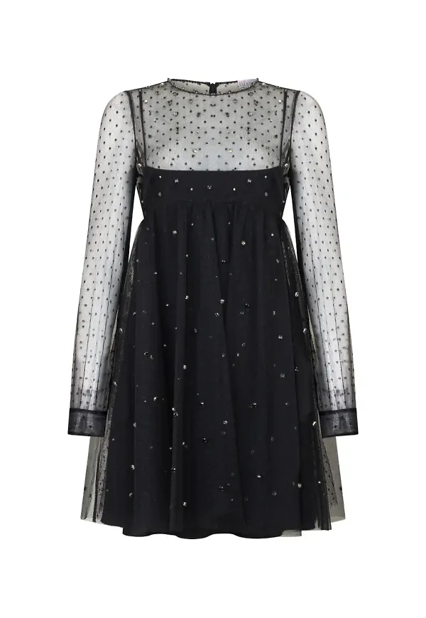 RED Valentino paljettprydd klänning - Svart – Farfetch