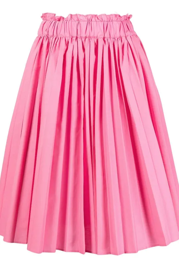 RED Valentino plisserad A-linjekjol - Rosa