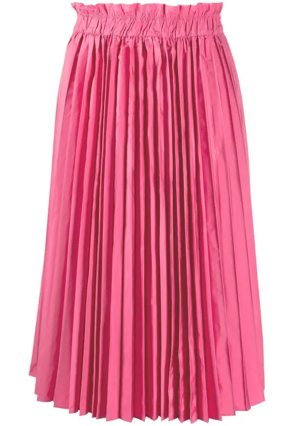 RED Valentino plisserad midikjol - Rosa