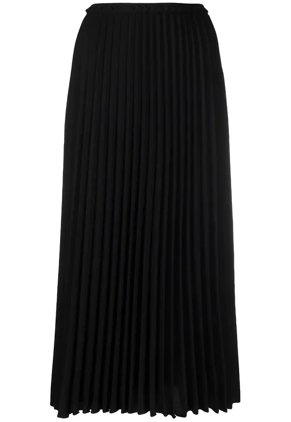 RED Valentino plisserad midikjol - Svart