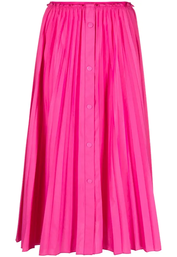 RED Valentino plisserad midikjol - Rosa