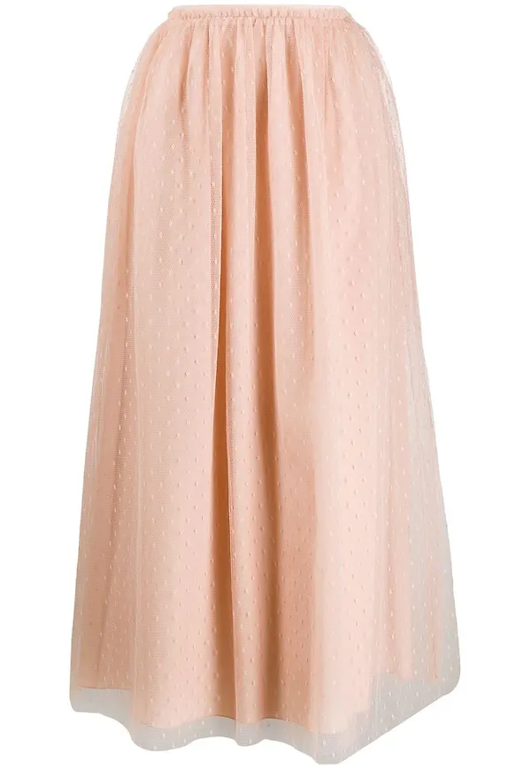 RED Valentino plisserad tyllkjol - Neutral