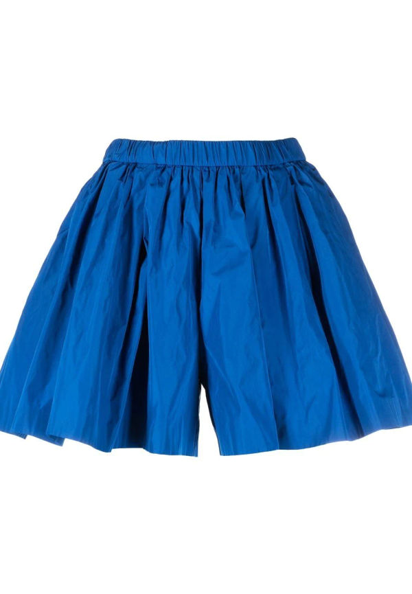RED Valentino plisserade shorts med vida ben - Blå