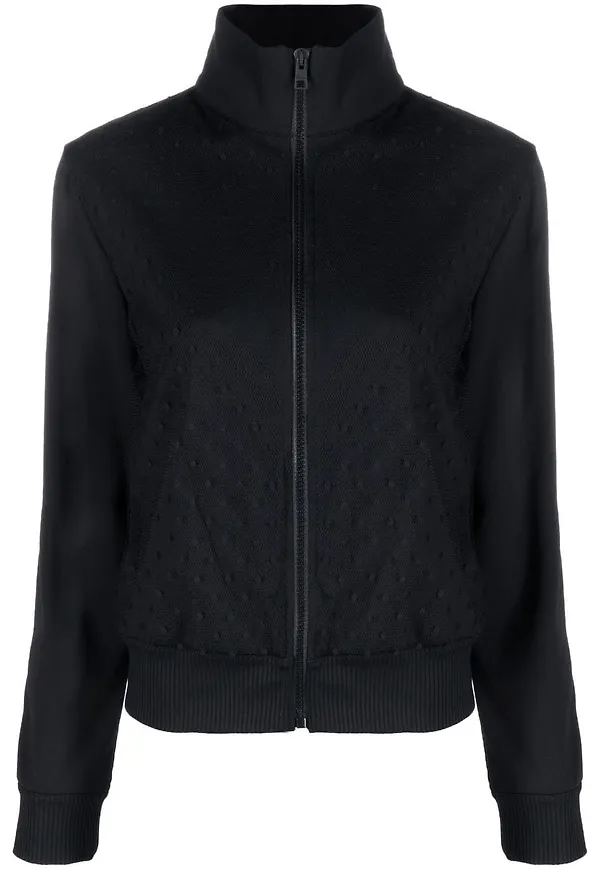 RED Valentino point d'esprit jacka med logotyp - Svart
