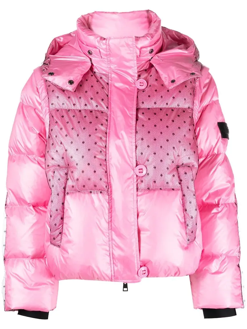 RED Valentino prickig vadderad jacka - Rosa
