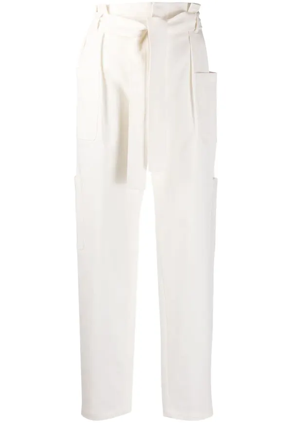 RED Valentino raka cargobyxor - Vit