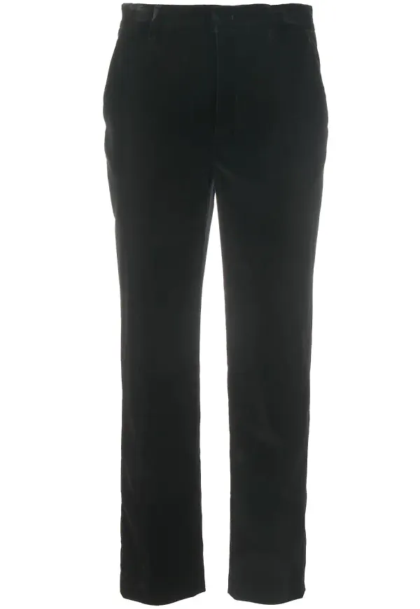 RED Valentino raka sammetsbyxor - Svart