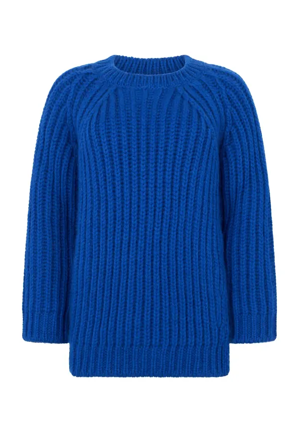 RED Valentino ribbad tröja - Blå