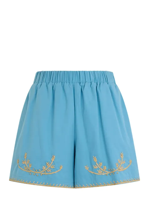 RED Valentino shorts med brodyr - Blå