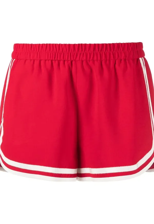 RED Valentino shorts med randkant - Röd