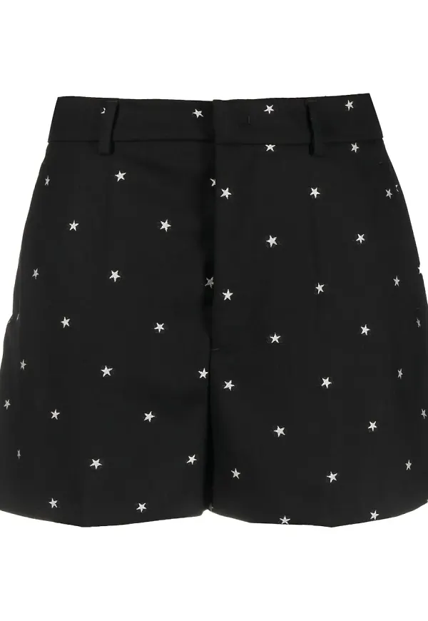 RED Valentino shorts med stjärntryck - Svart