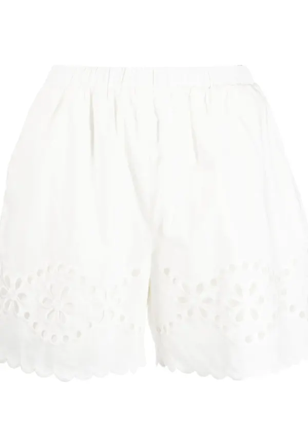 RED Valentino shorts med utsnitt - Vit