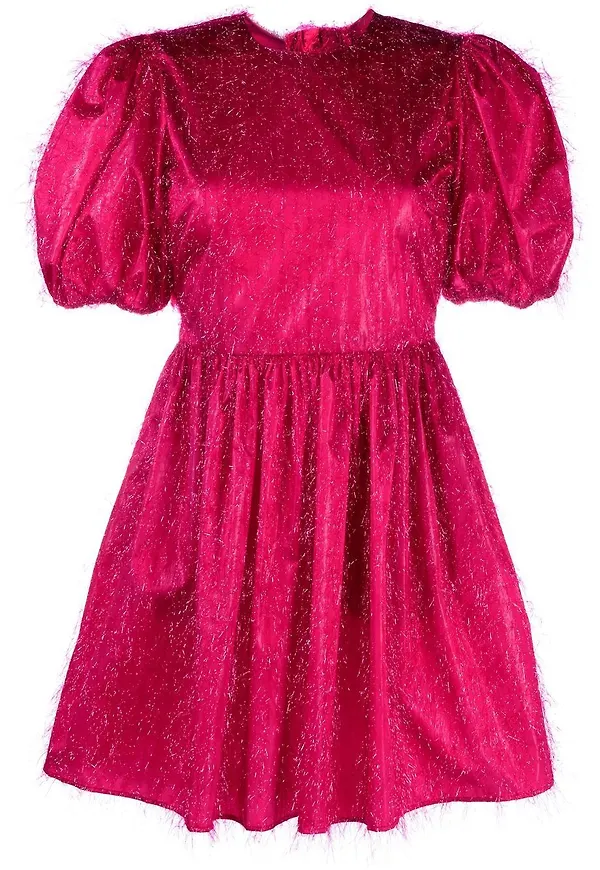 RED Valentino skaterklänning med puffärm - Rosa