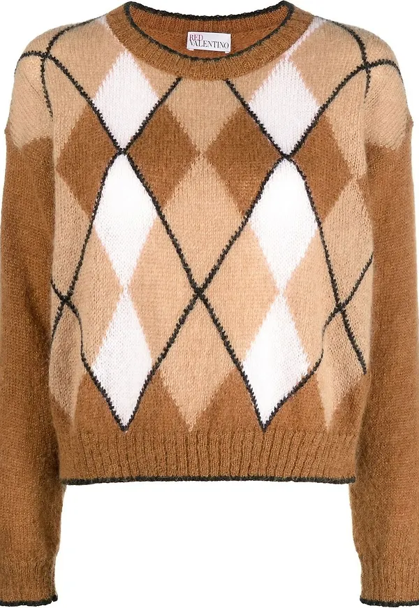 RED Valentino stickad tröja - Brun