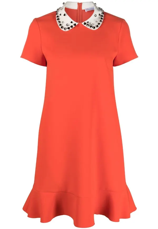 RED Valentino strassprydd klänning - Orange