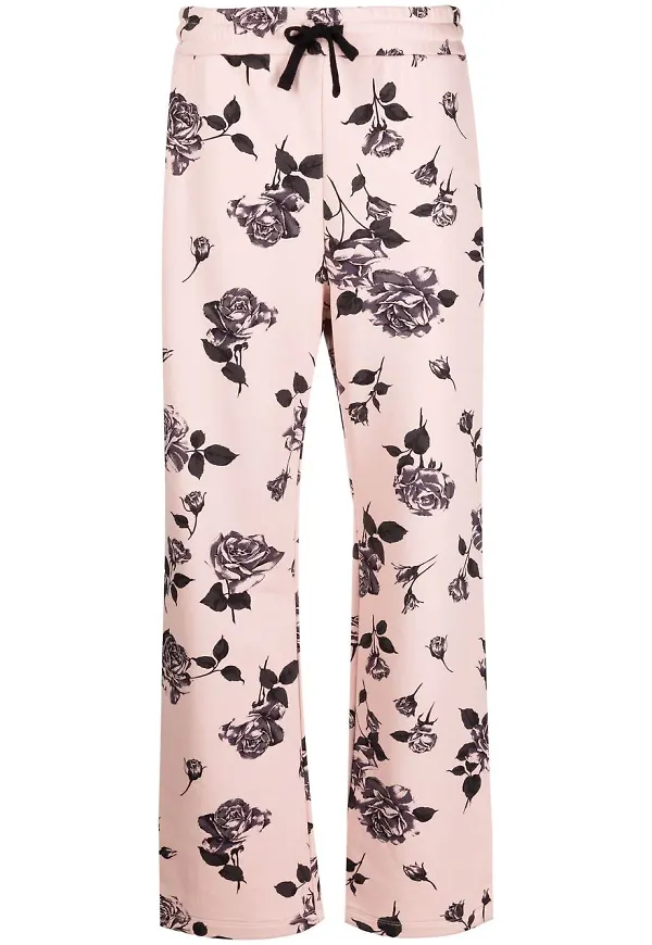 RED Valentino trackpants med rostryck - Rosa