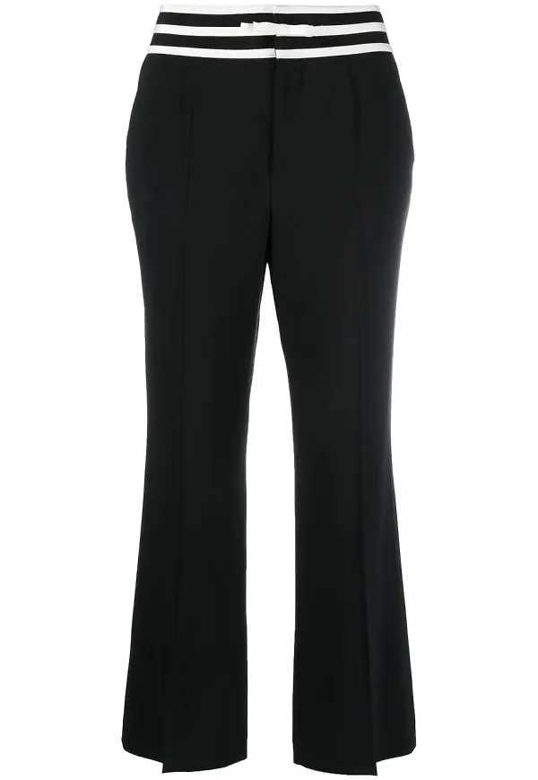 RED Valentino trekvartsbyxor med randdetalj - Svart