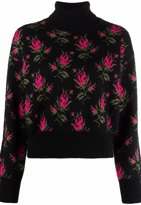 RED Valentino tröja med brodyr - Svart