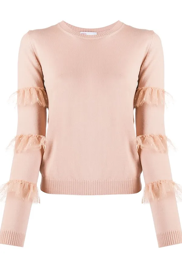 RED Valentino tröja med tyll - Neutral