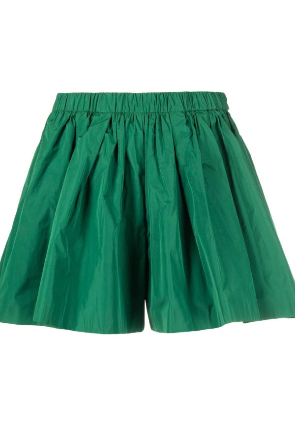 RED Valentino utsvängda shorts med hög midja - Grön