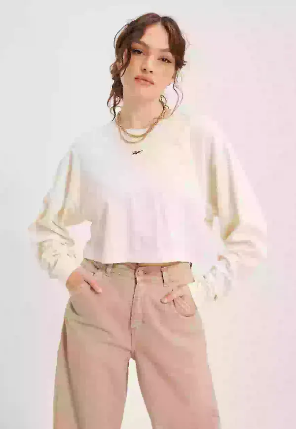 Reebok Classics Cl Wde Cotton Longsleeve Långärmade toppar White