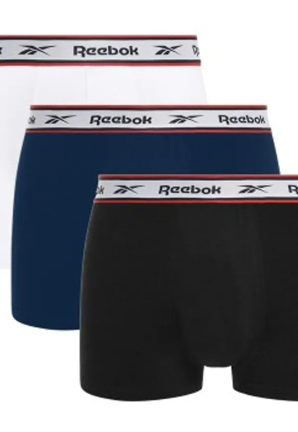 Reebok Kalsonger 3P Barlow Sports Trunk Svart/Marin/Vit bomull Small Herr