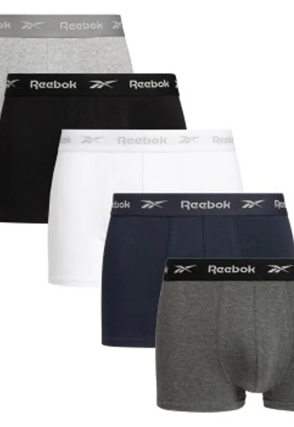 Reebok Kalsonger 5P Boyes Trunk Marin/Grå bomull Small Herr