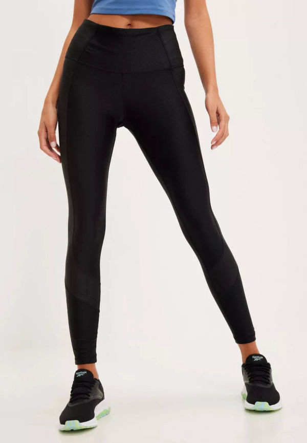 Reebok Performance - Träningstights - Black - S Yoga Scribble HR Tight - Träningskläder - Training Tights