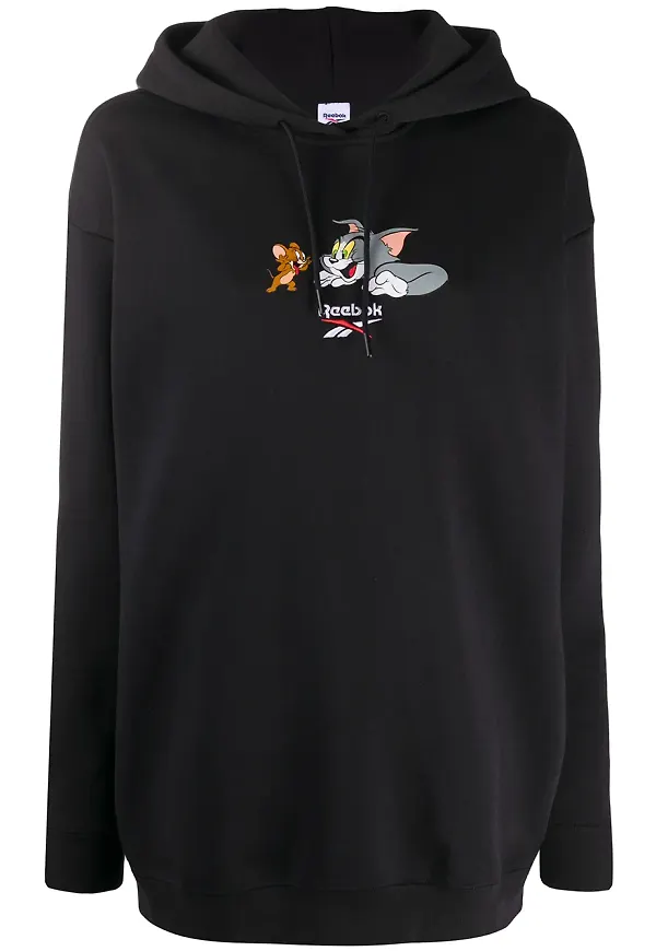 Reebok Tom and Jerry huvtröja - Svart