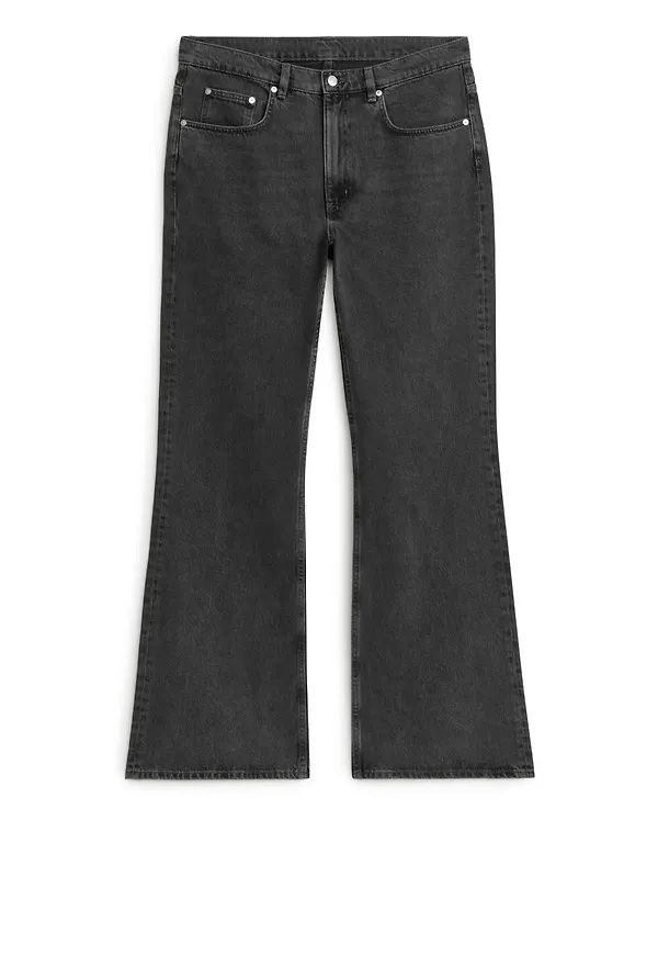 REED Relaxed Flared Jeans - Grey