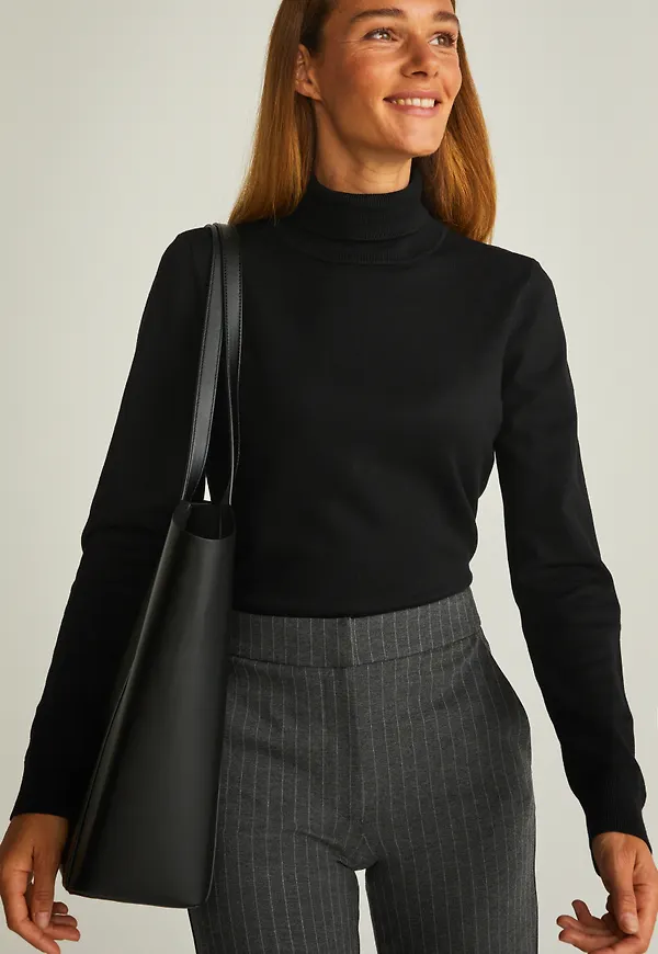 MQ Marqet Stockh lm Regina Rollneck Polotröjor Black Dam XS