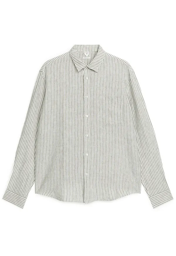Regular-Fit Linen Shirt - Green