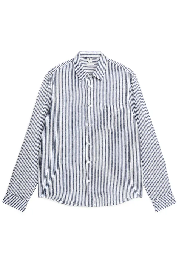 Regular-Fit Linen Shirt - White