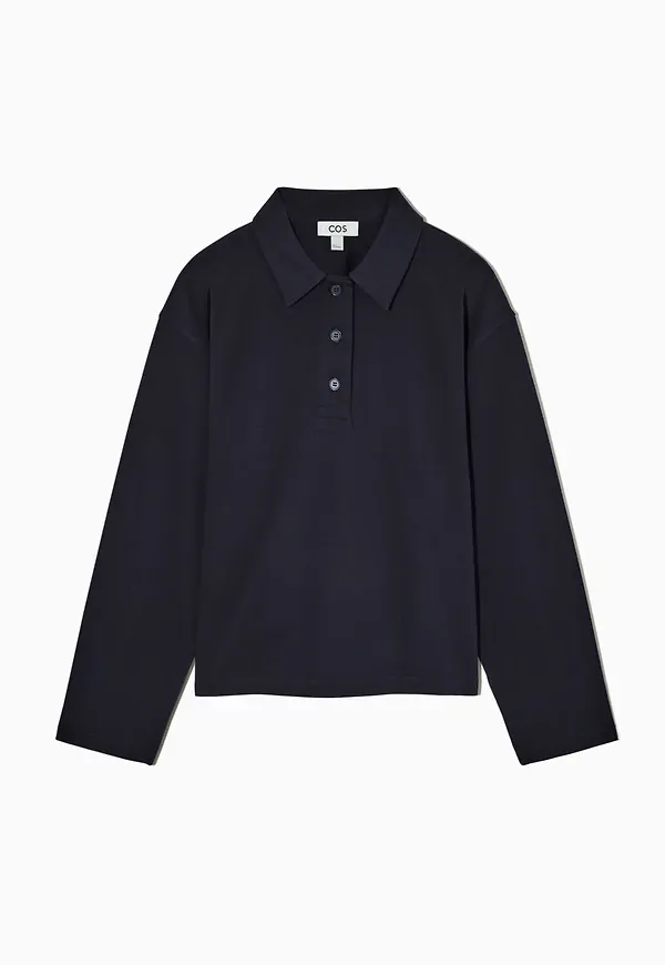 REGULAR-FIT LONG-SLEEVED POLO SHIRT
