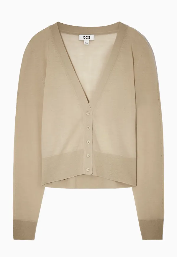 REGULAR-FIT MERINO WOOL CARDIGAN