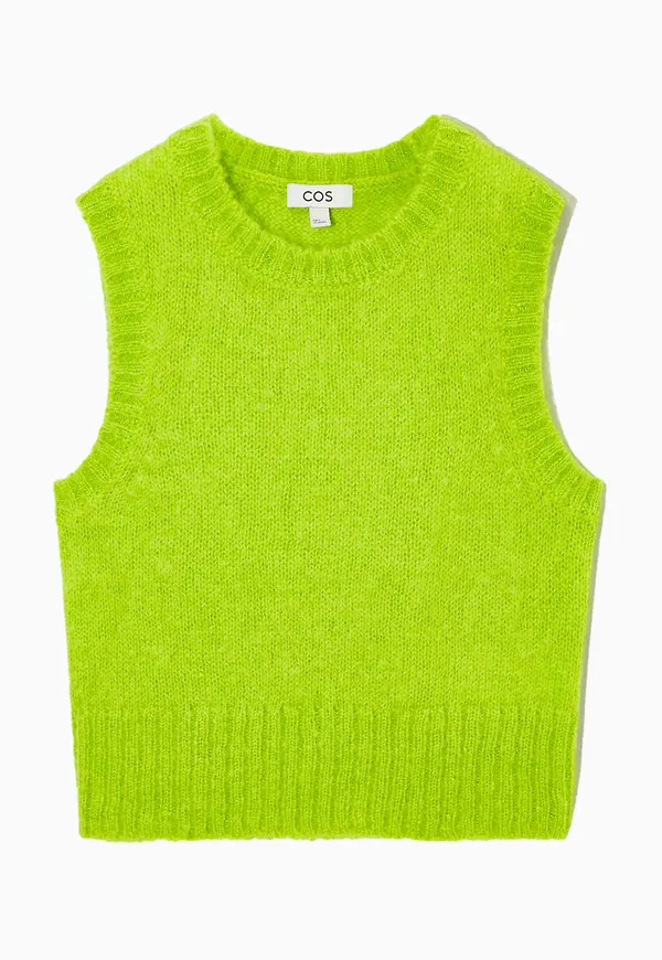 REGULAR-FIT MOHAIR KNITTED VEST
