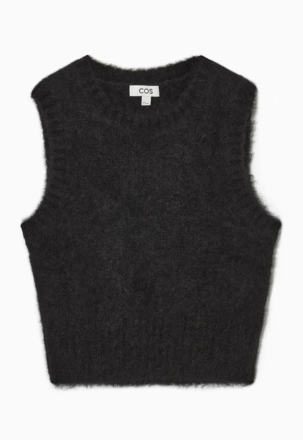 REGULAR-FIT MOHAIR KNITTED VEST