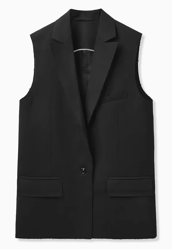 REGULAR-FIT SLEEVELESS BLAZER