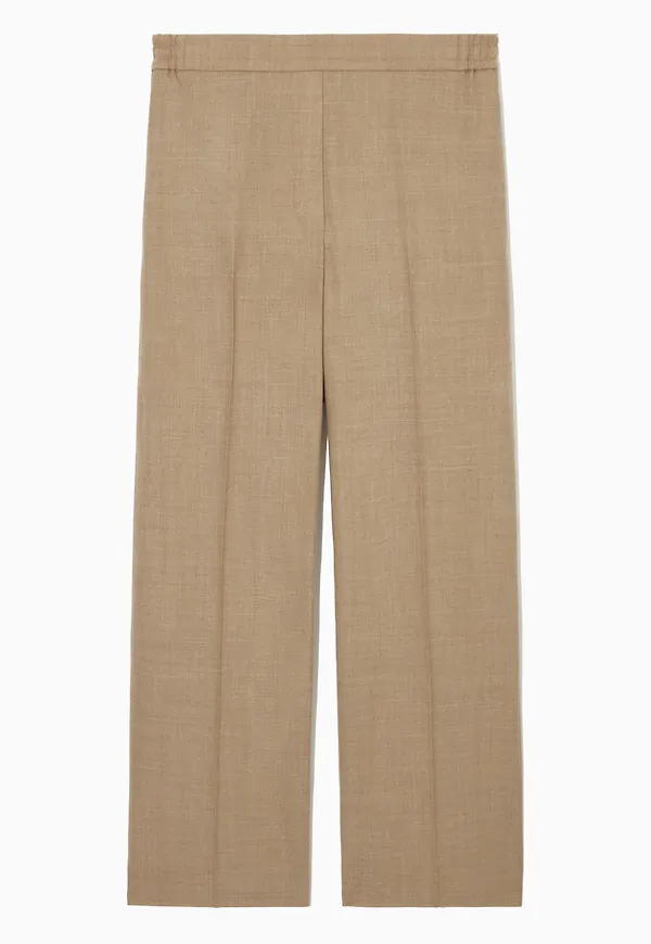 REGULAR-FIT WOOL-FLANNEL TROUSERS